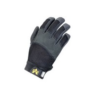 Valeo Inc V130-M Valeo Medium Black Mechanics Air Mesh Full Finger Synthetic Leather And Mesh Mechanics Gloves With Hook and Loo